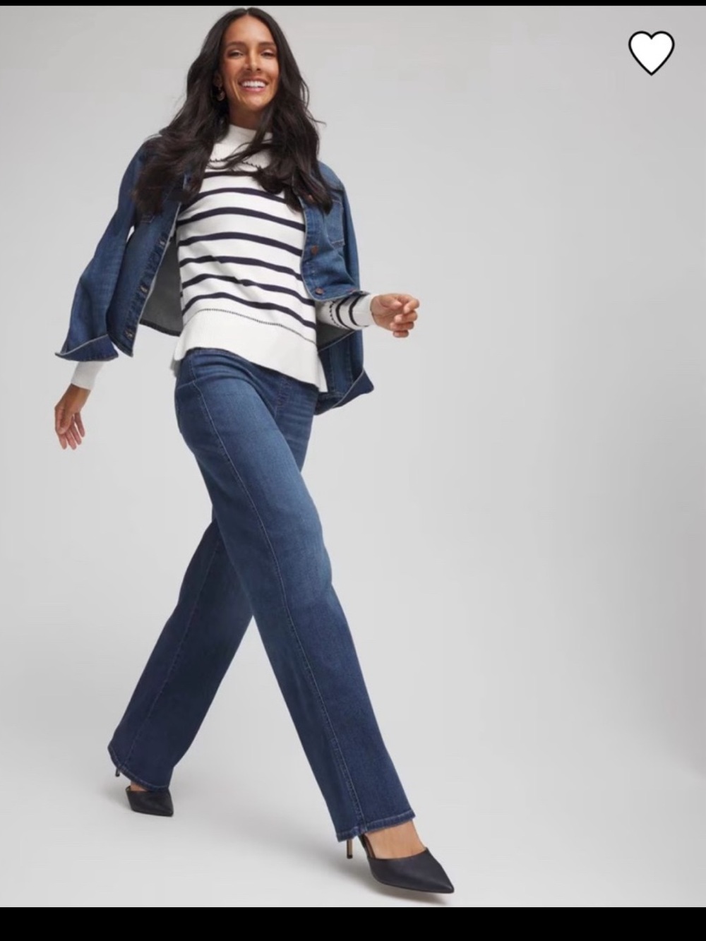 Chico’s Pull-On Wide Leg Jean. Size 8P.